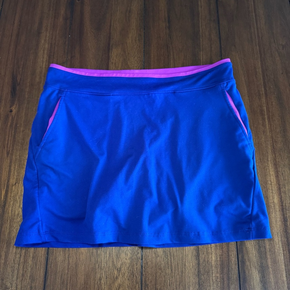 Polo Ralph Lauren Women’s Golf Skort Size Medium Blue Magenta Pockets Preppy